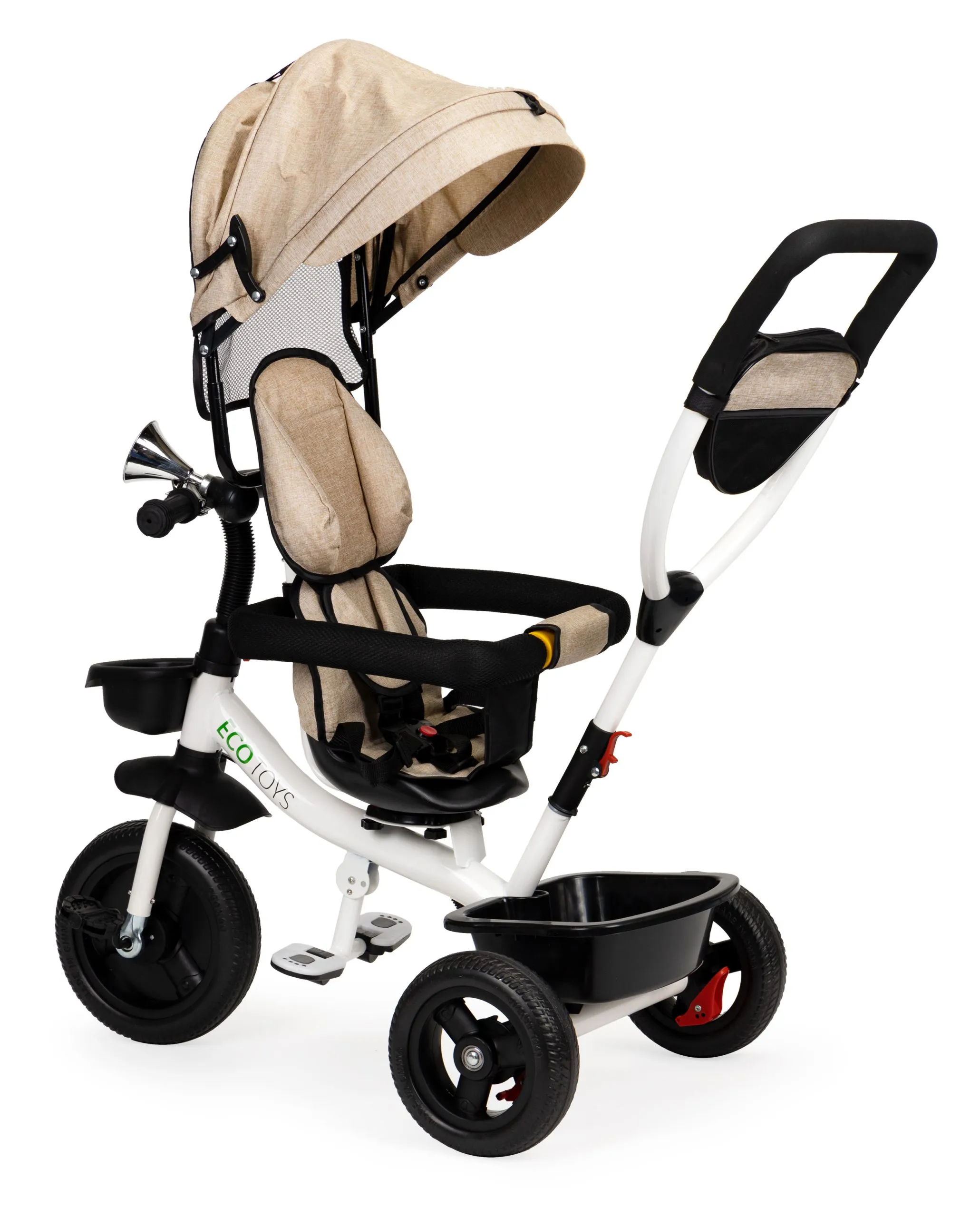 ecotoys dječji tricikl bež - slika 4