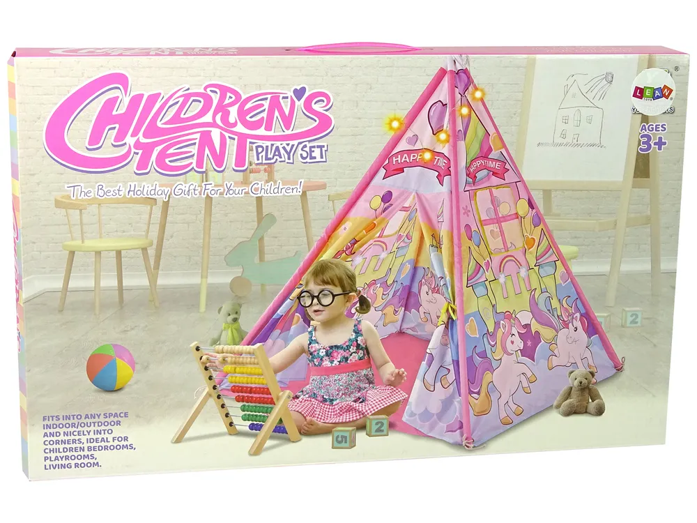šator za djecu sa svjetlosnim efektima unicorn - slika 4