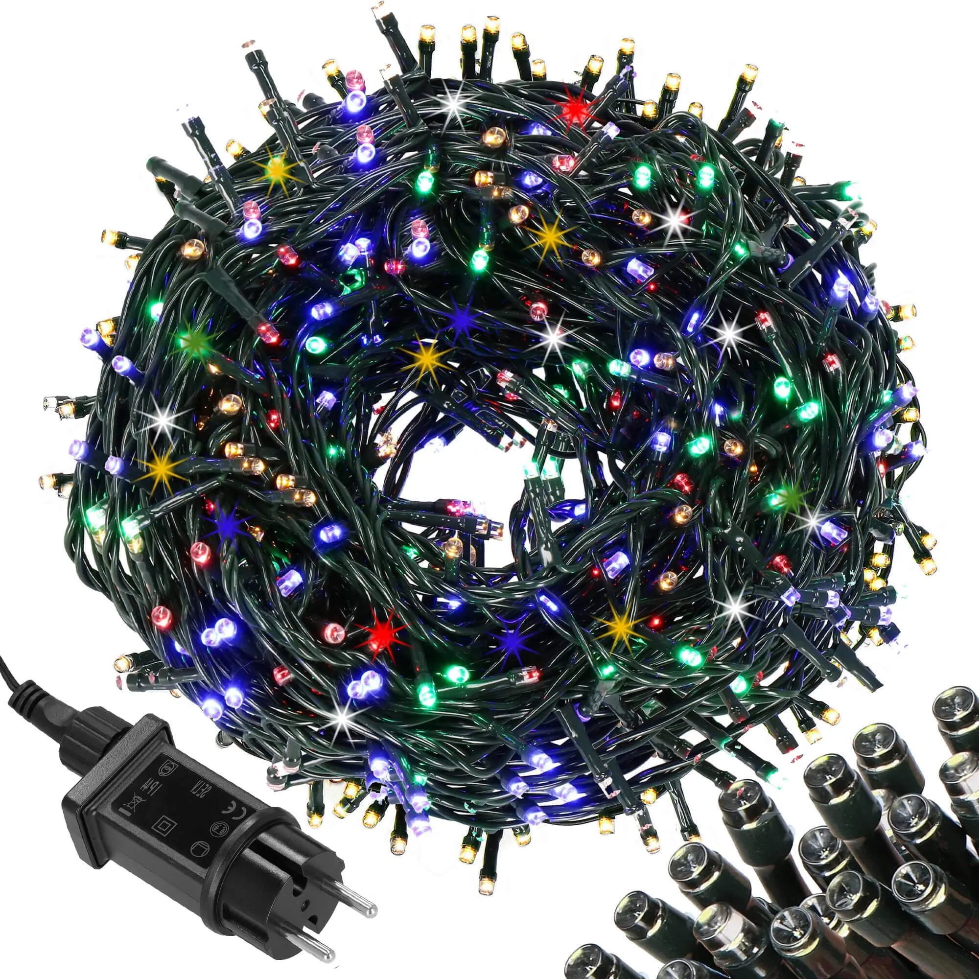 lampice za božićno drvce 300 led dioda višebojne - slika 6