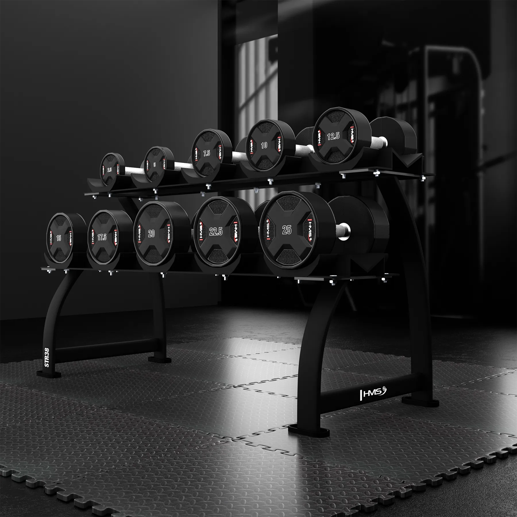 hpc set poliuretanskih bučica 2 x 2,5 - 25 kg cpu - 275 kg hms - slika 10
