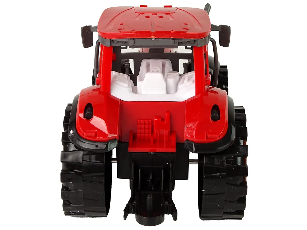crveni traktor s narančastim kultivatorom - slika 6