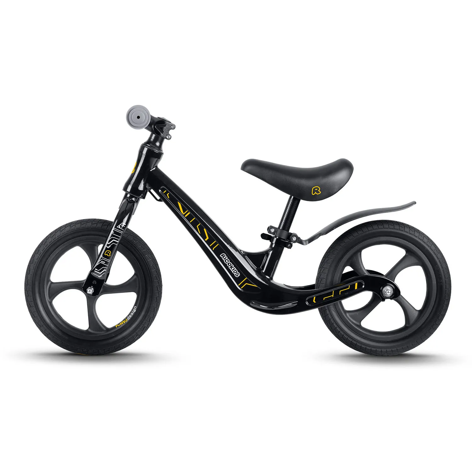 ricokids funnu dječji bicikl bez pedala, crni - slika 4