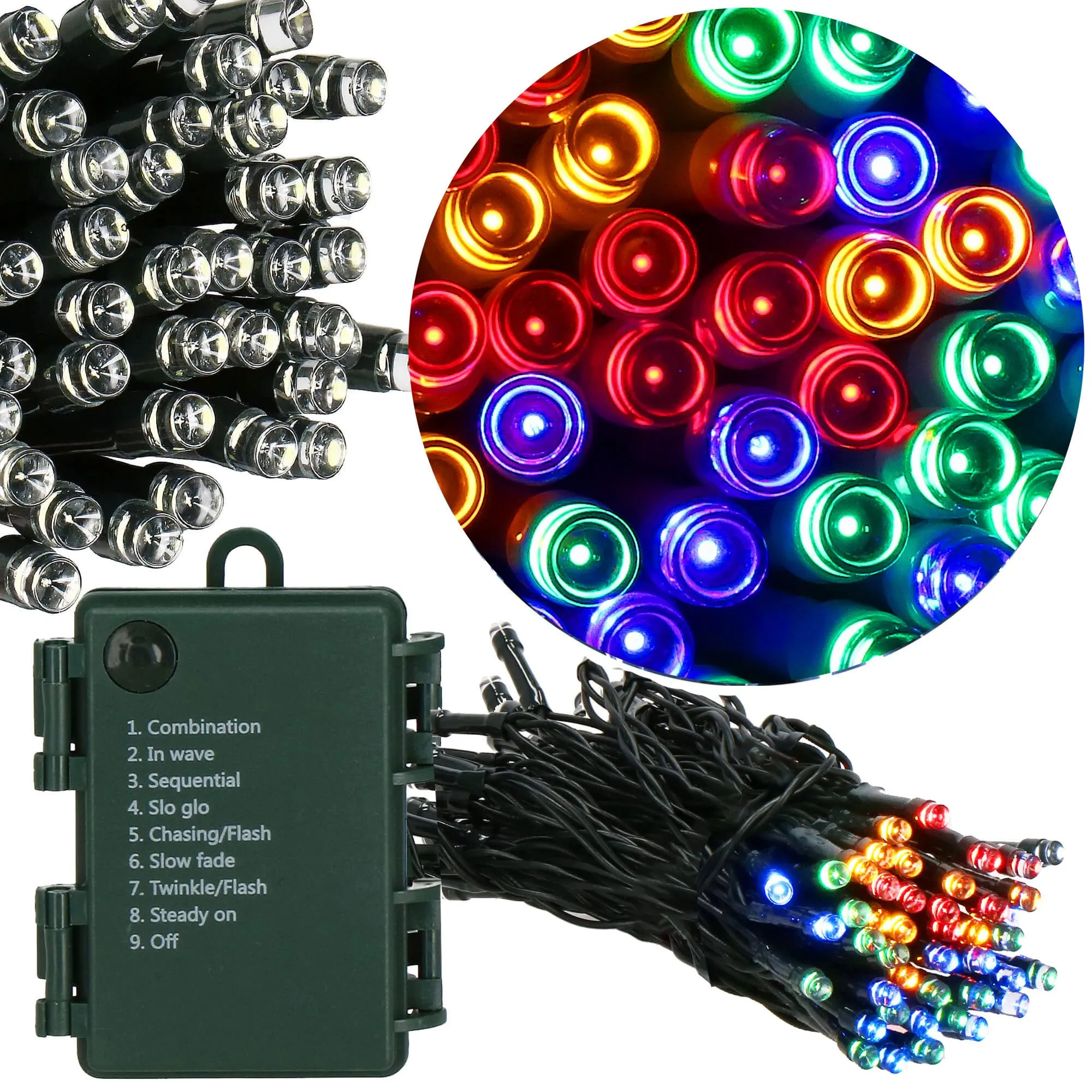 led lampice na baterije – 50 lampica višebojna - slika 9