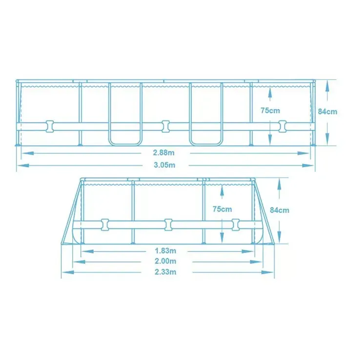 bestway okvirni vrtni bazen 305 x 200 x 84 cm - slika 5