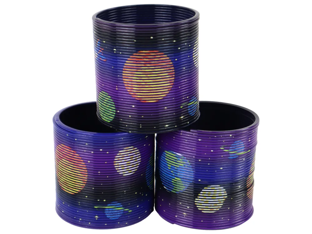 spiralna opruga s motivima planeta 6 cm ljubičasta - slika 4