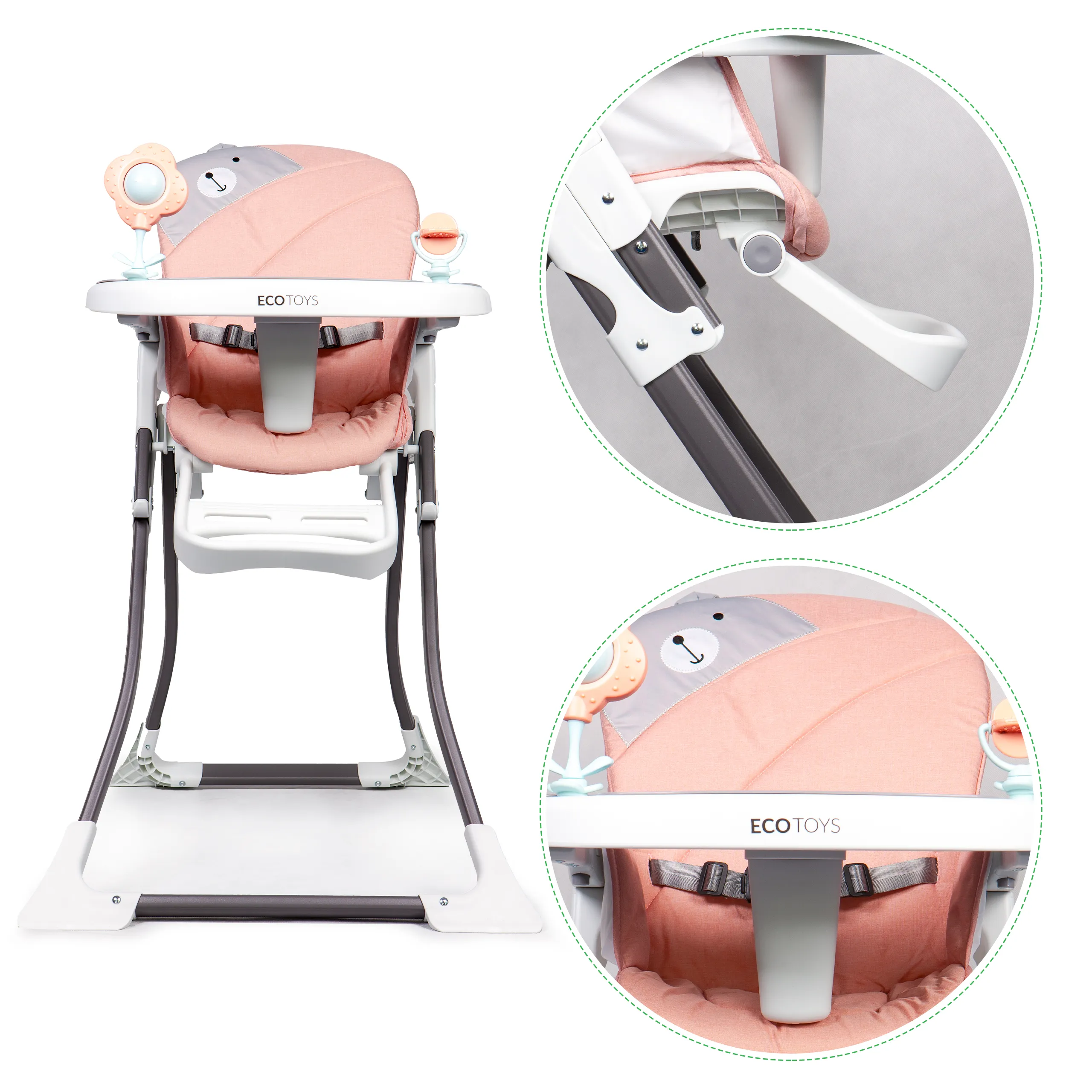 ecotoys hc301 hranilica za bebu roza - slika 8
