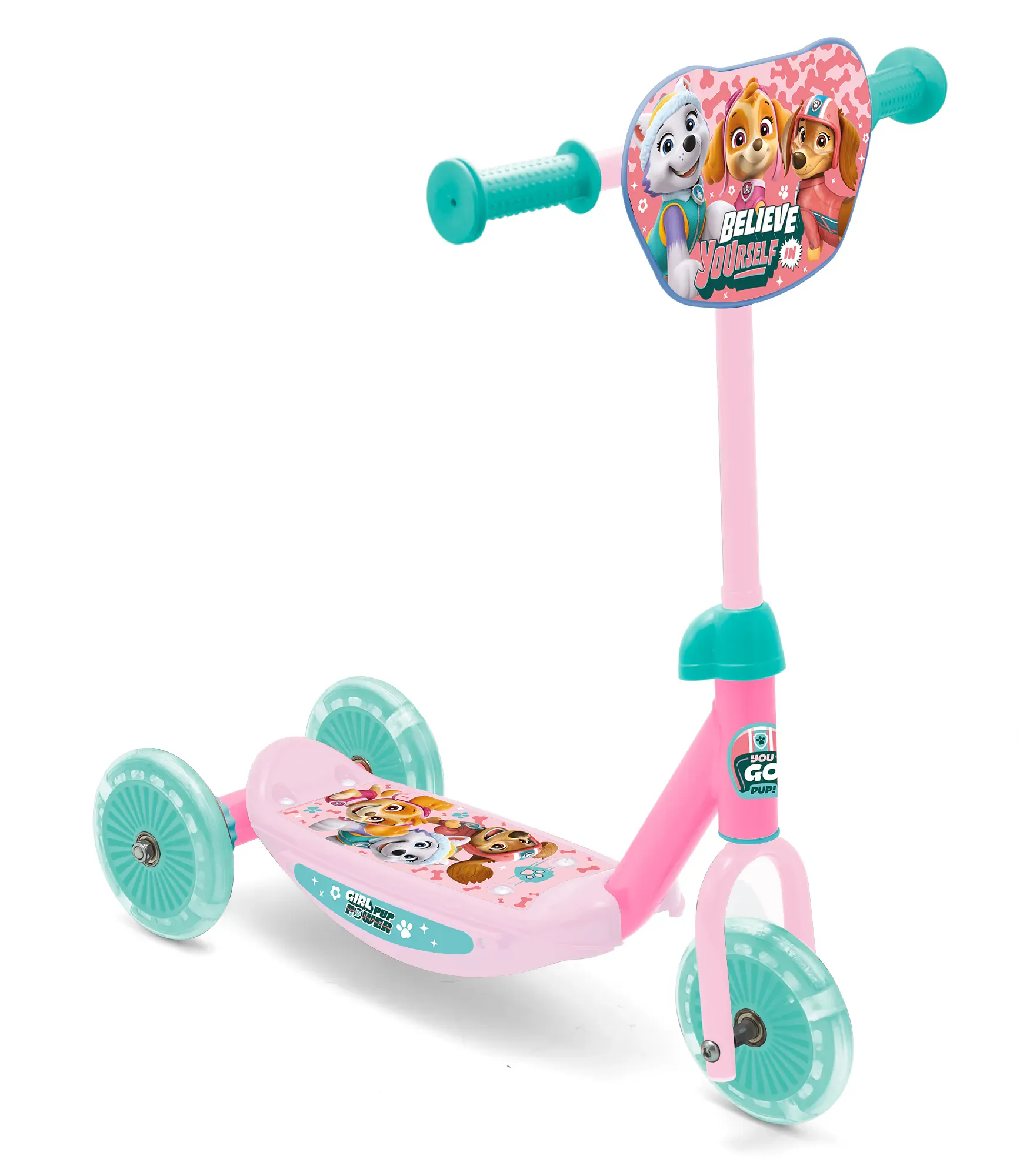 seven dječji romobil na 3 kotača paw patrol rozi - slika 2