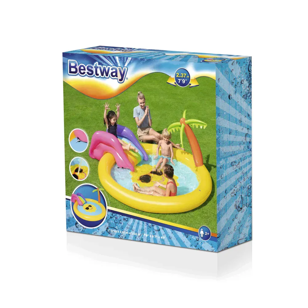 bestway 53071 dječji bazen s toboganom 237x201x104cm - slika 8