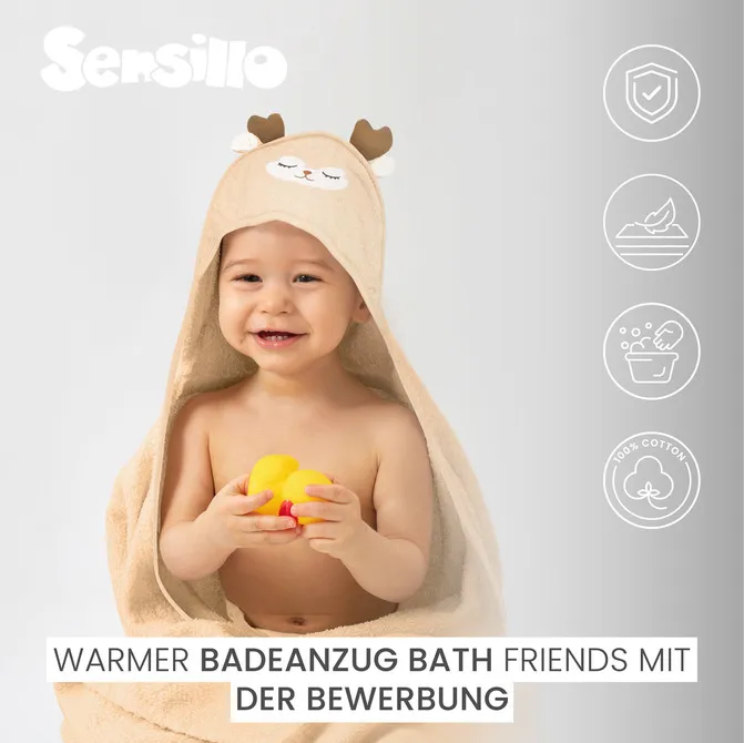 bathfriends ručnik za djecu 100x100 dino mint - slika 8