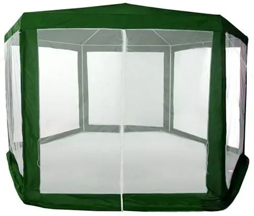 multigarden komercijalni vrtni paviljon šator – 2 × 2 × 2 m, s mrežom protiv komaraca, zeleni - slika 2