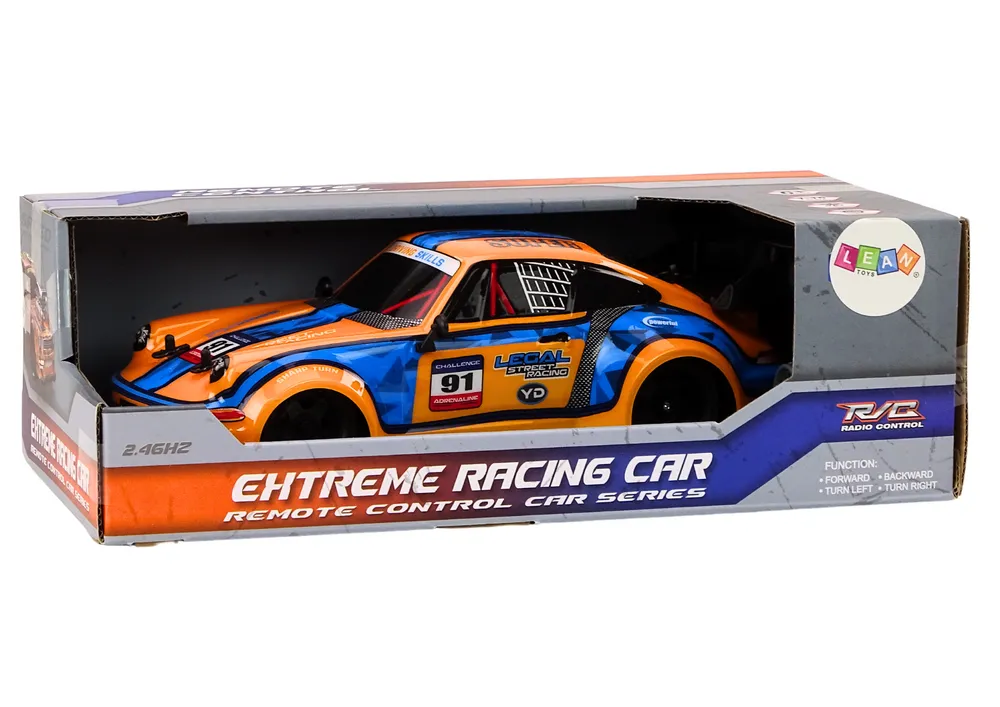 auto na daljinsko upravljanje 1:16 gumeni kotači drift narančasti - slika 4