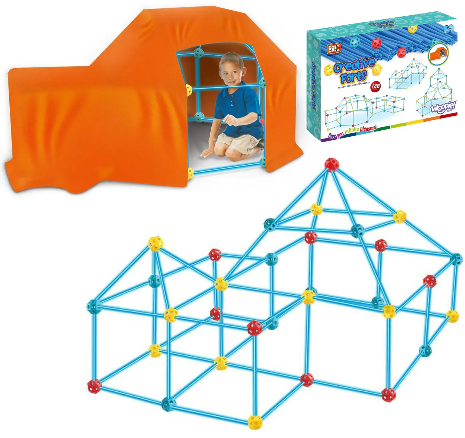 woopie konstrukcijski set 128 el. - slika 1
