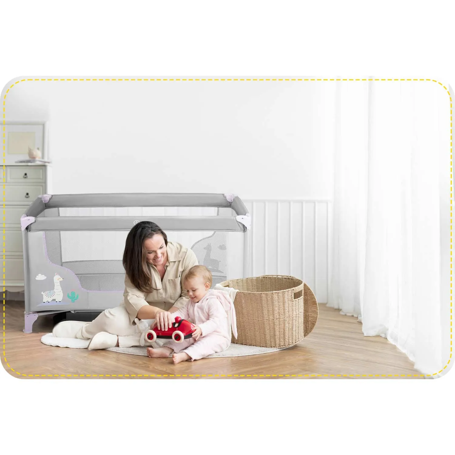 putni krevetić 125 x 65 x 78 cm rk-240 siva i boja lavande - slika 8