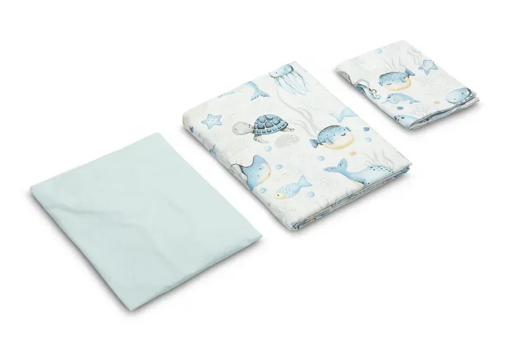 set posteljine 135x100cm ribice - slika 3
