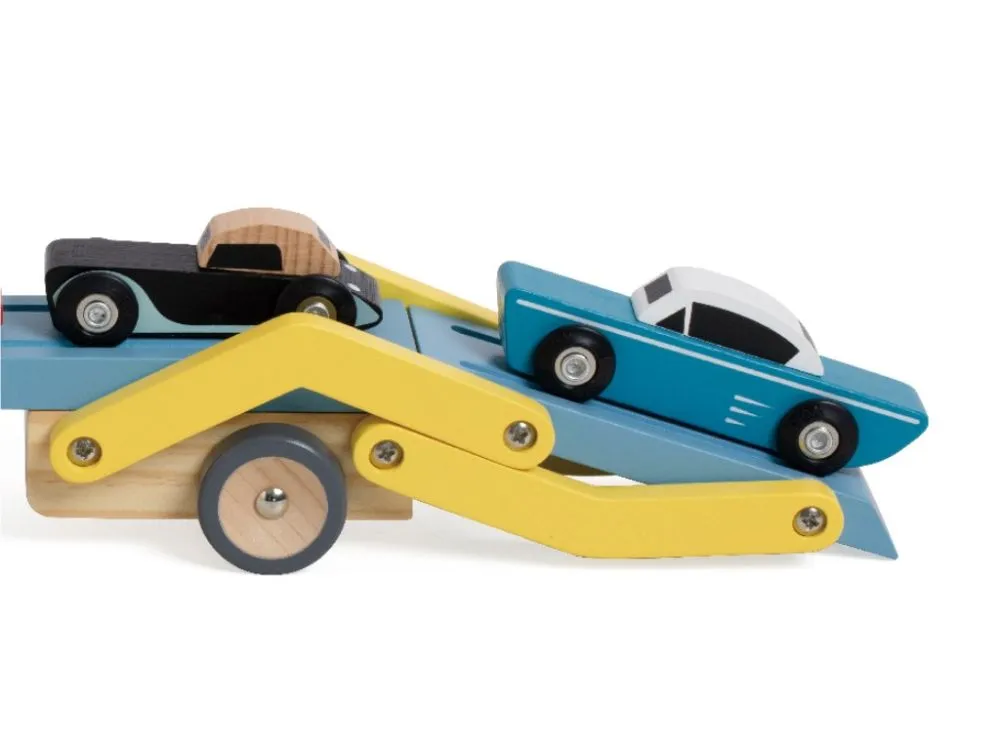 classic world drveni kamion za vuču s 3 automobila - pomoć na cesti - slika 18