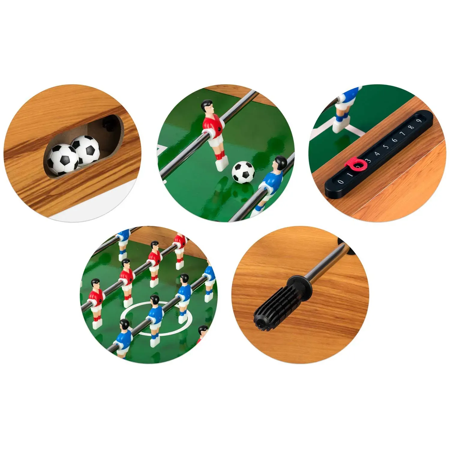 neosport drveni stolni nogomet 121 x 61 x 80 cm ns-803 - slika 7