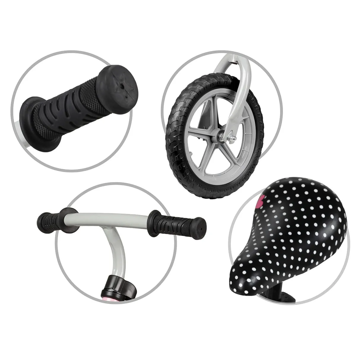 dječji bicikl bez pedala 12" rebel rozi - slika 11