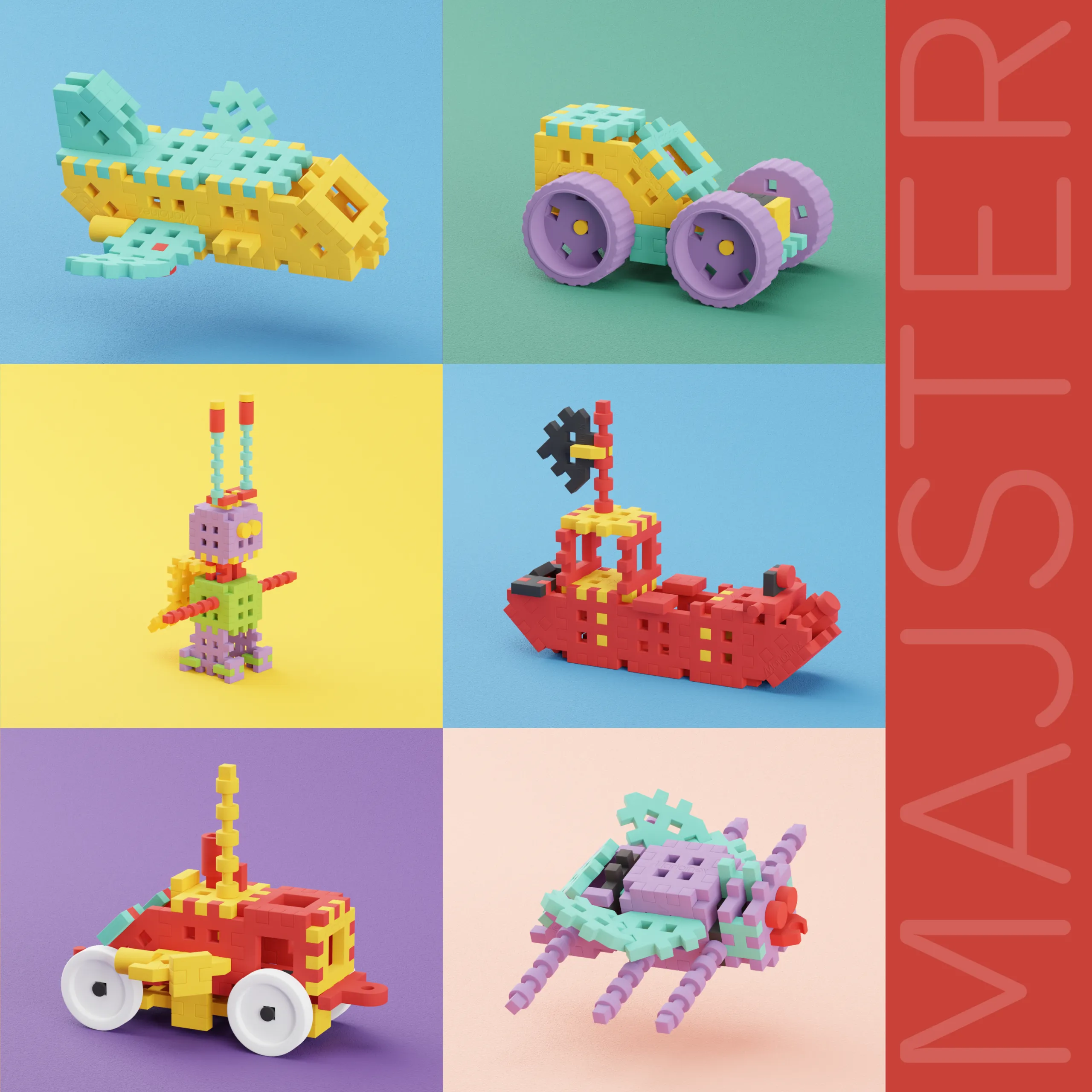 marioinex set waffle kockica majstor 200kom. - slika 4