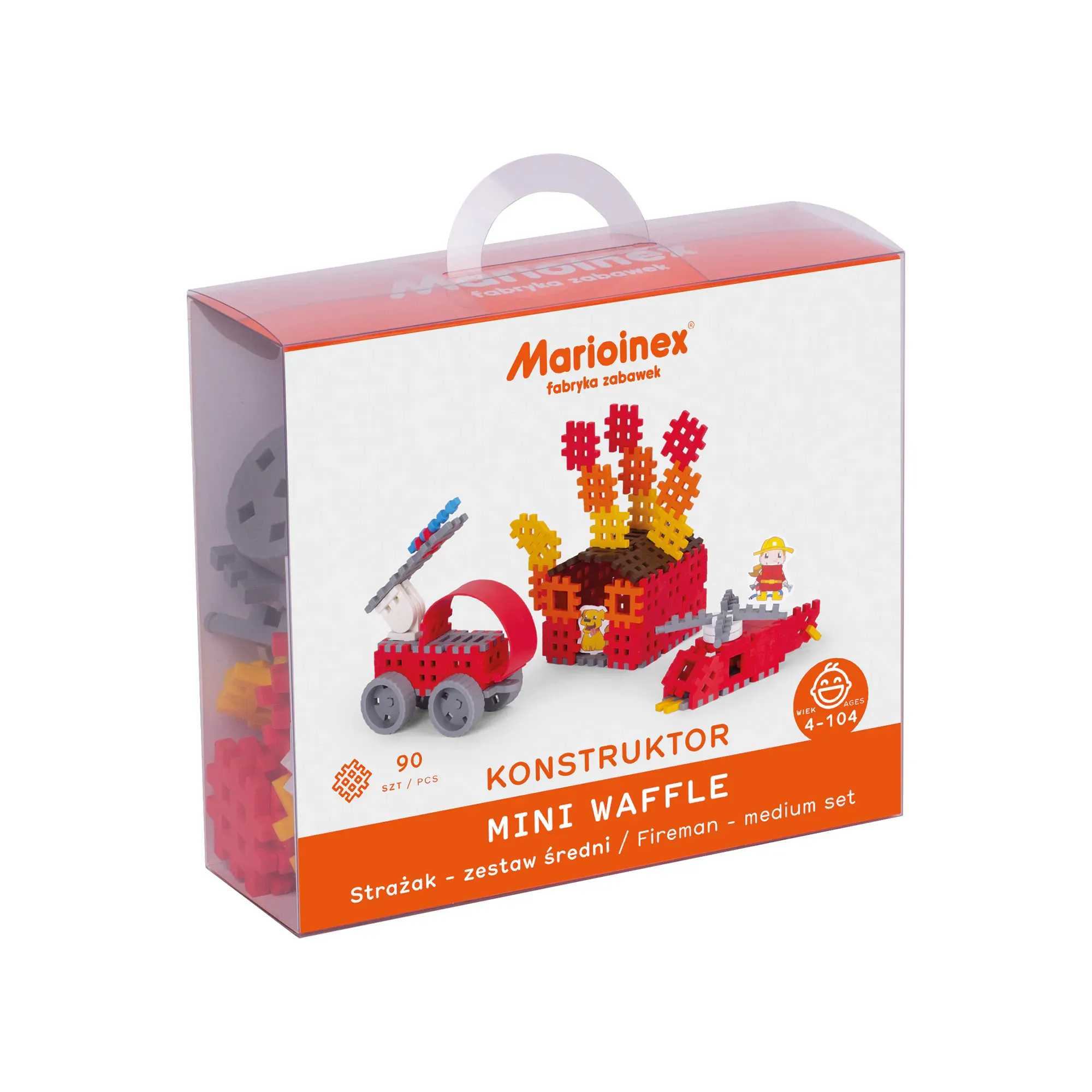 marioinex set waffle kockica vatrogasac 90kom. - slika 2