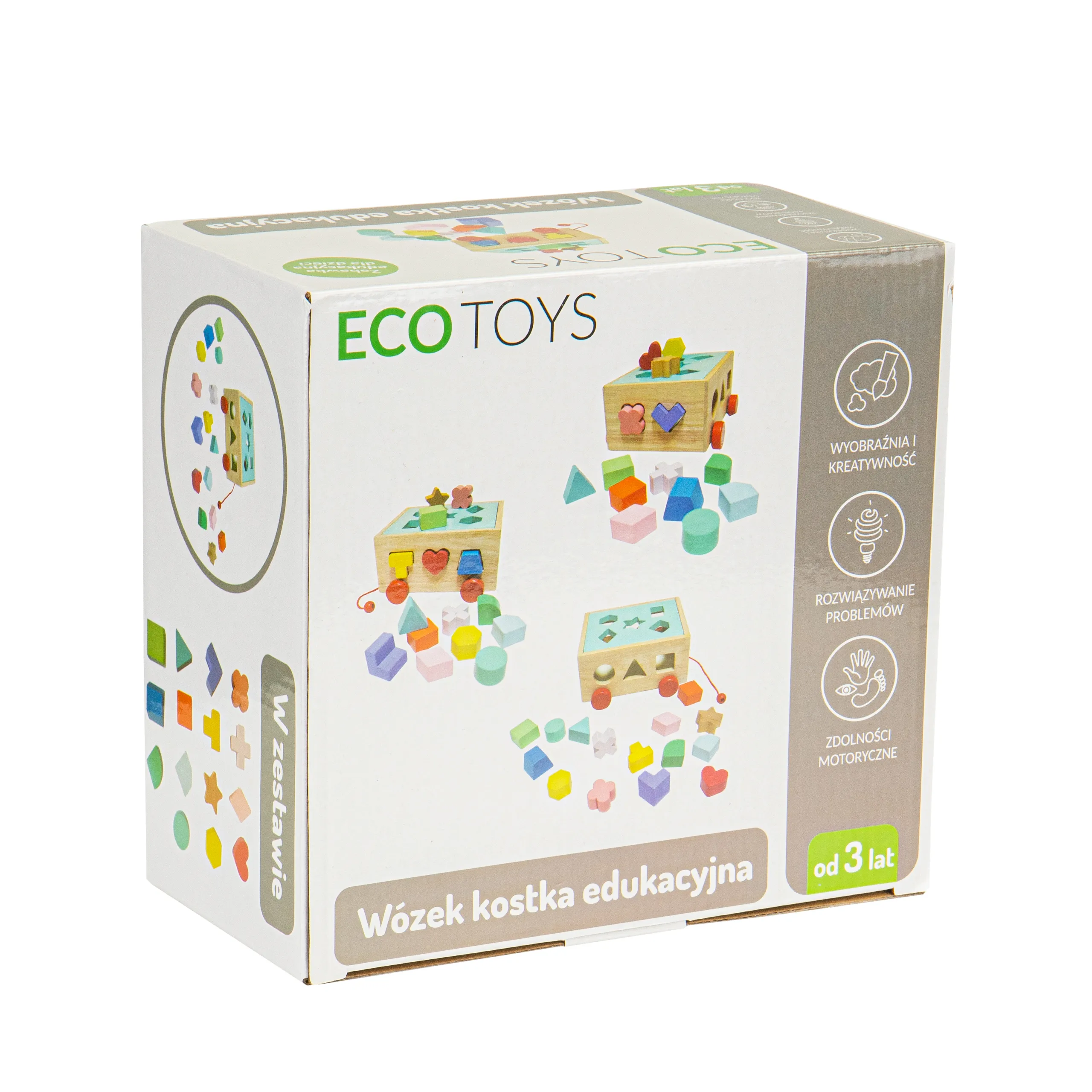 ecotoys drvena kolica za sortiranje oblika - slika 7