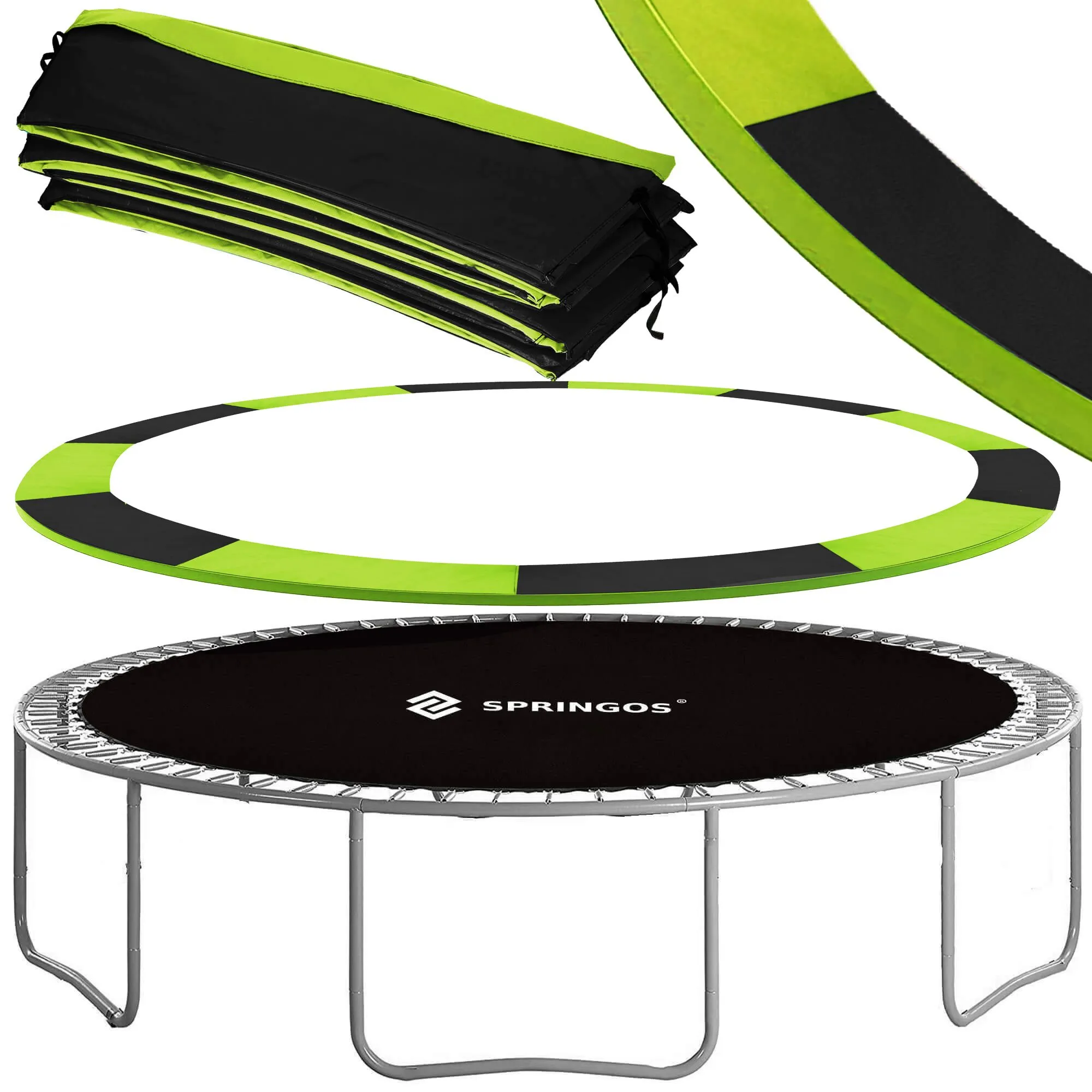 navlaka za trampolin crno-zelena 366cm - slika 3