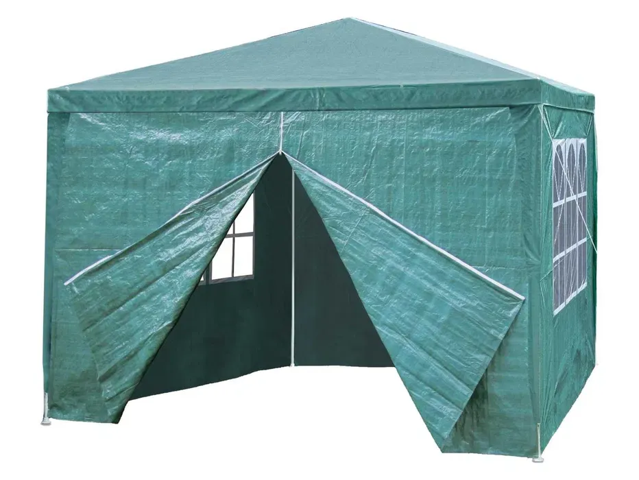 multigarden komercijalni vrtni paviljon šator – 3 × 3 m, 4 zida, zeleni - slika 4