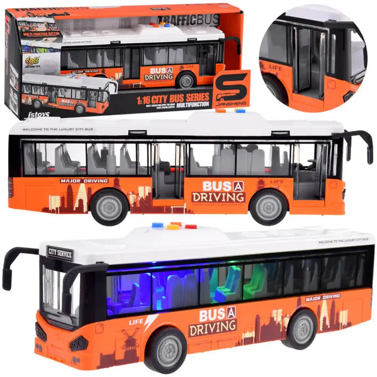 narančasti autobus 1:16 s vratima na otvaranje - slika 2