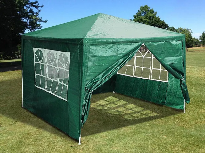 multigarden komercijalni vrtni paviljon šator – 3 × 3 m, 4 zida, zeleni - slika 3