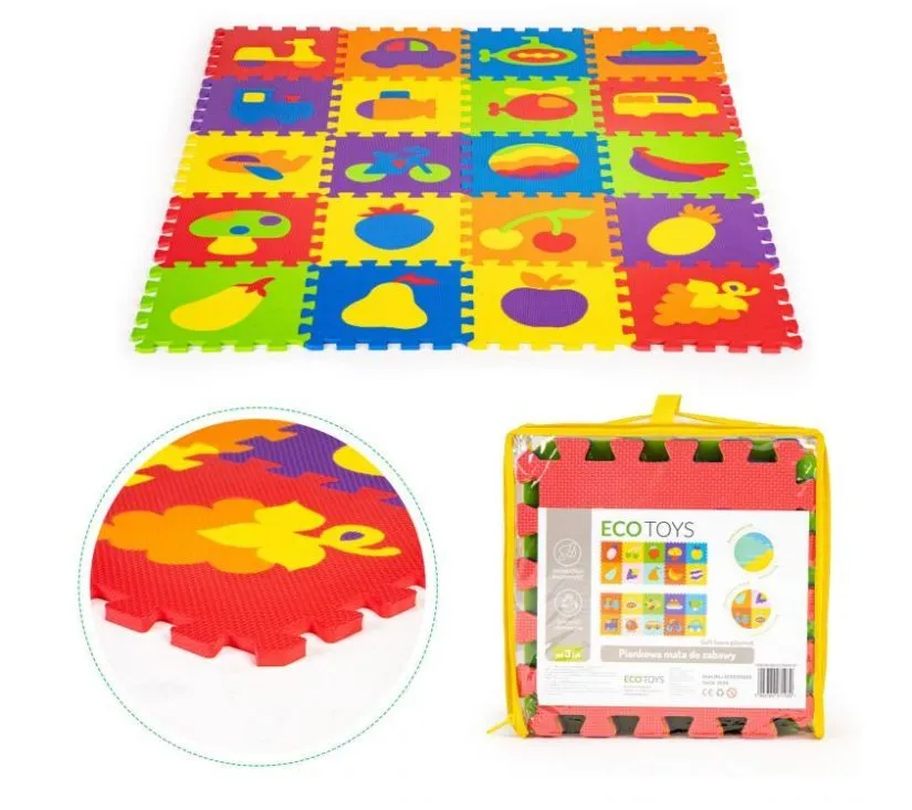 edukativna podloga puzzle 20 komada 148x119cm - slika 3