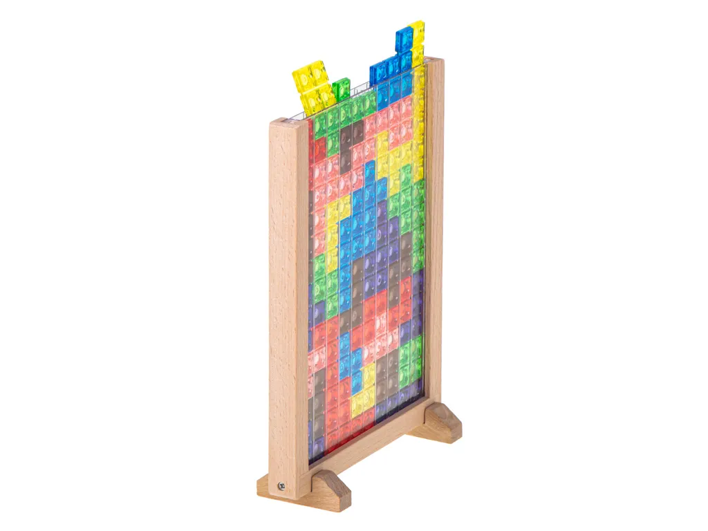 montessori vertikalni tetris u drvenom okviru - slika 9