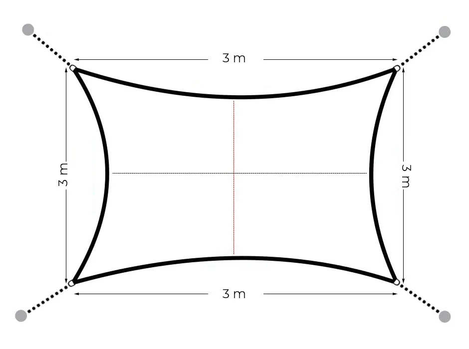 modernhome vrtno jedro 3x3m sivo - slika 9