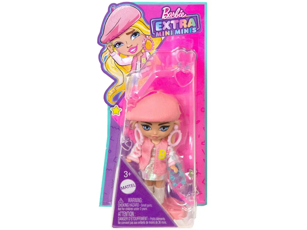 barbie extra mini minis modna lutka u beretki - slika 7