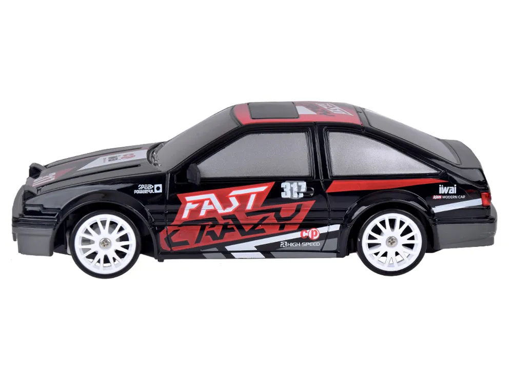 super trkaći auto na daljinsko upravljanje - auto za driftanje crni - slika 4