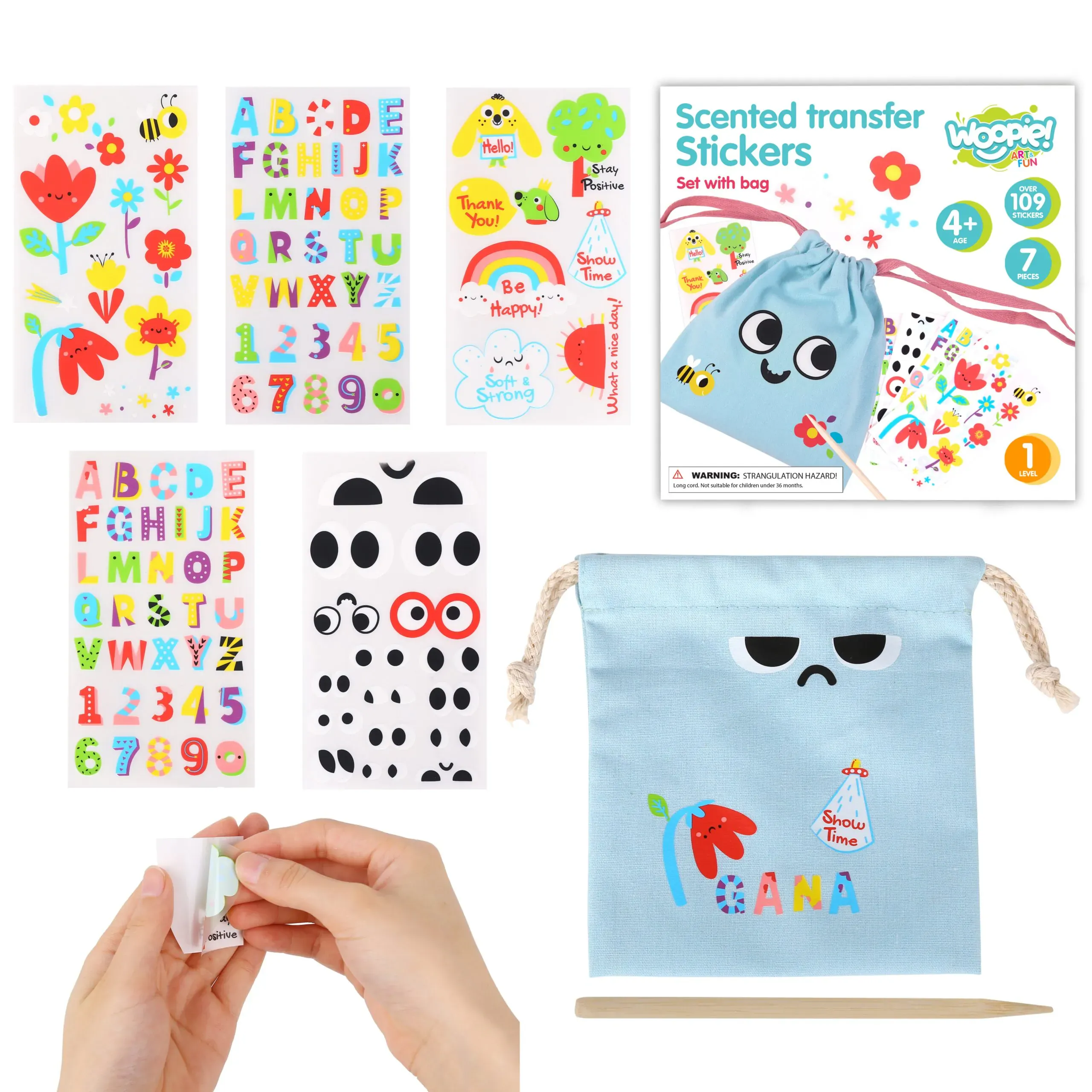 woopie art&fun kreativni set torbe + naljepnice 109 kom. - slika 2