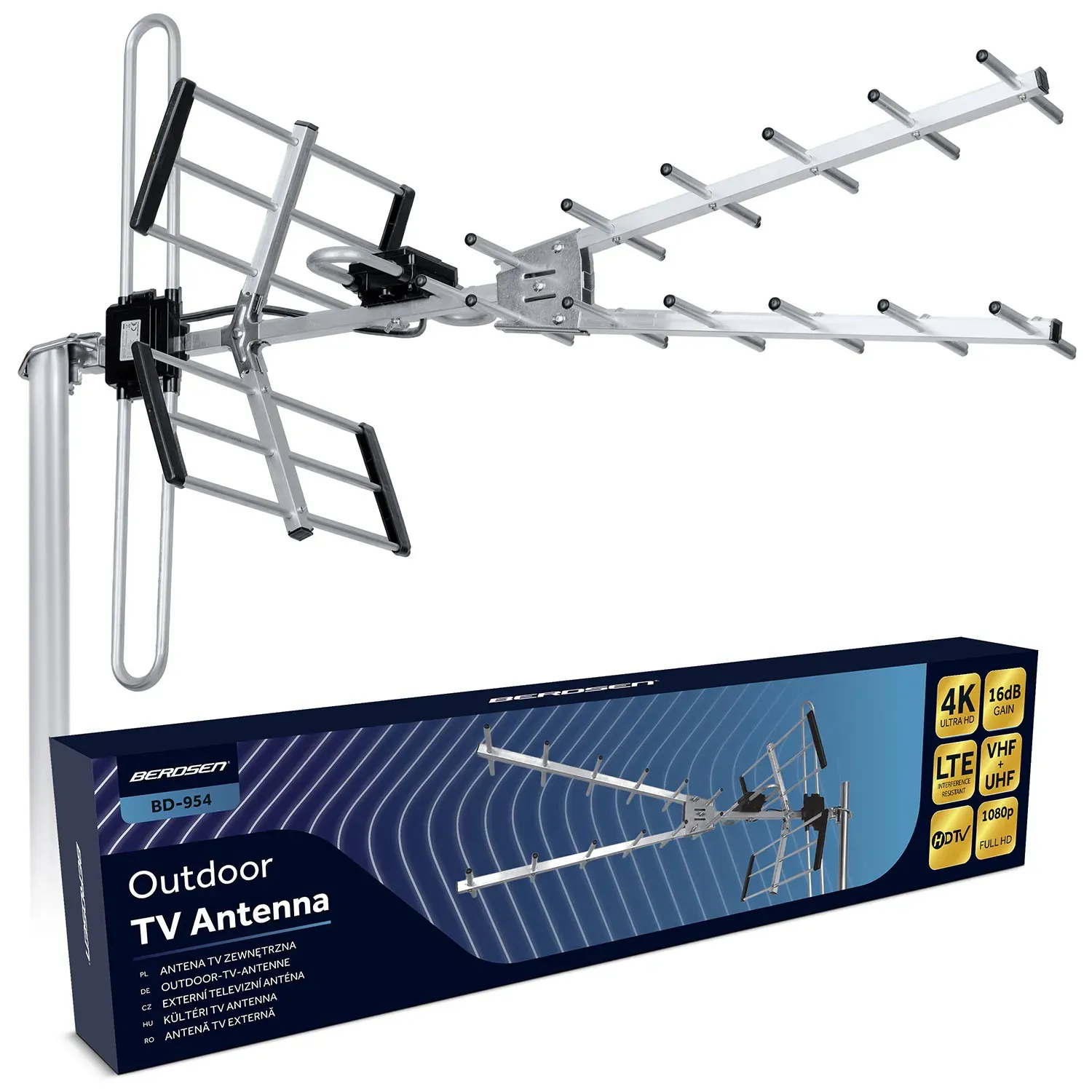 berdsen bd-954 usmjerena vanjska tv antena ultra hd 4k - slika 2