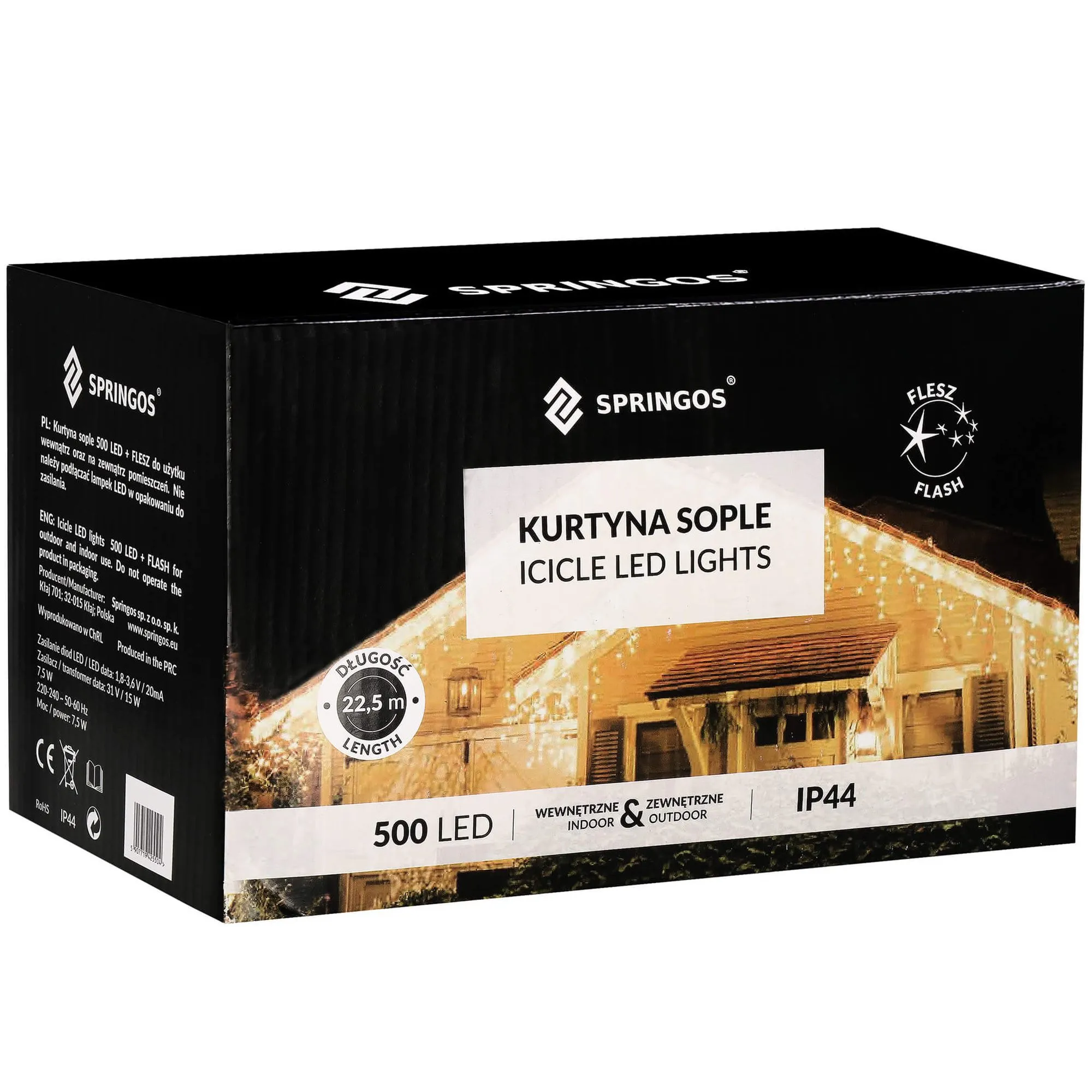springos zavesa s kapljicama, 500 led, 20m, višebojna - slika 12