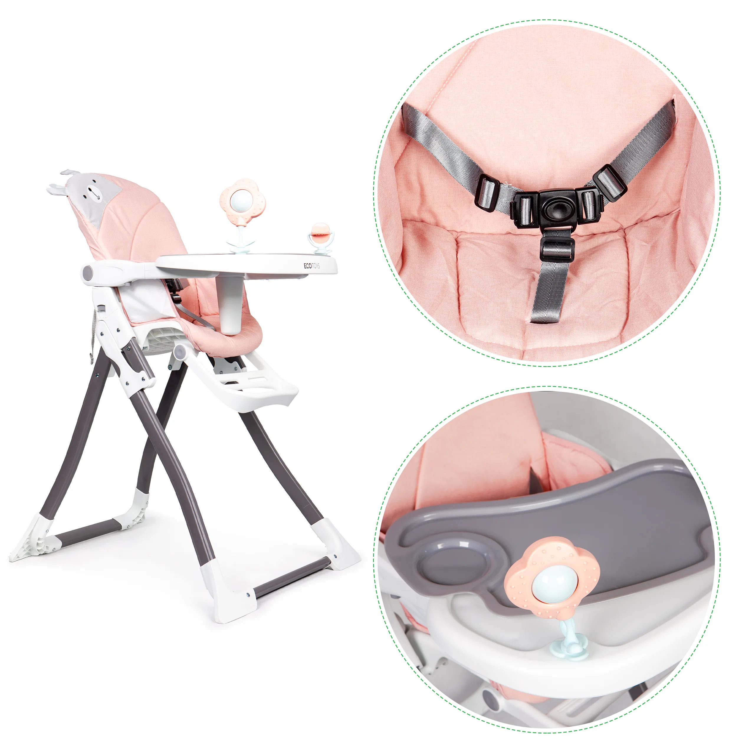 ecotoys hc301 hranilica za bebu roza - slika 7