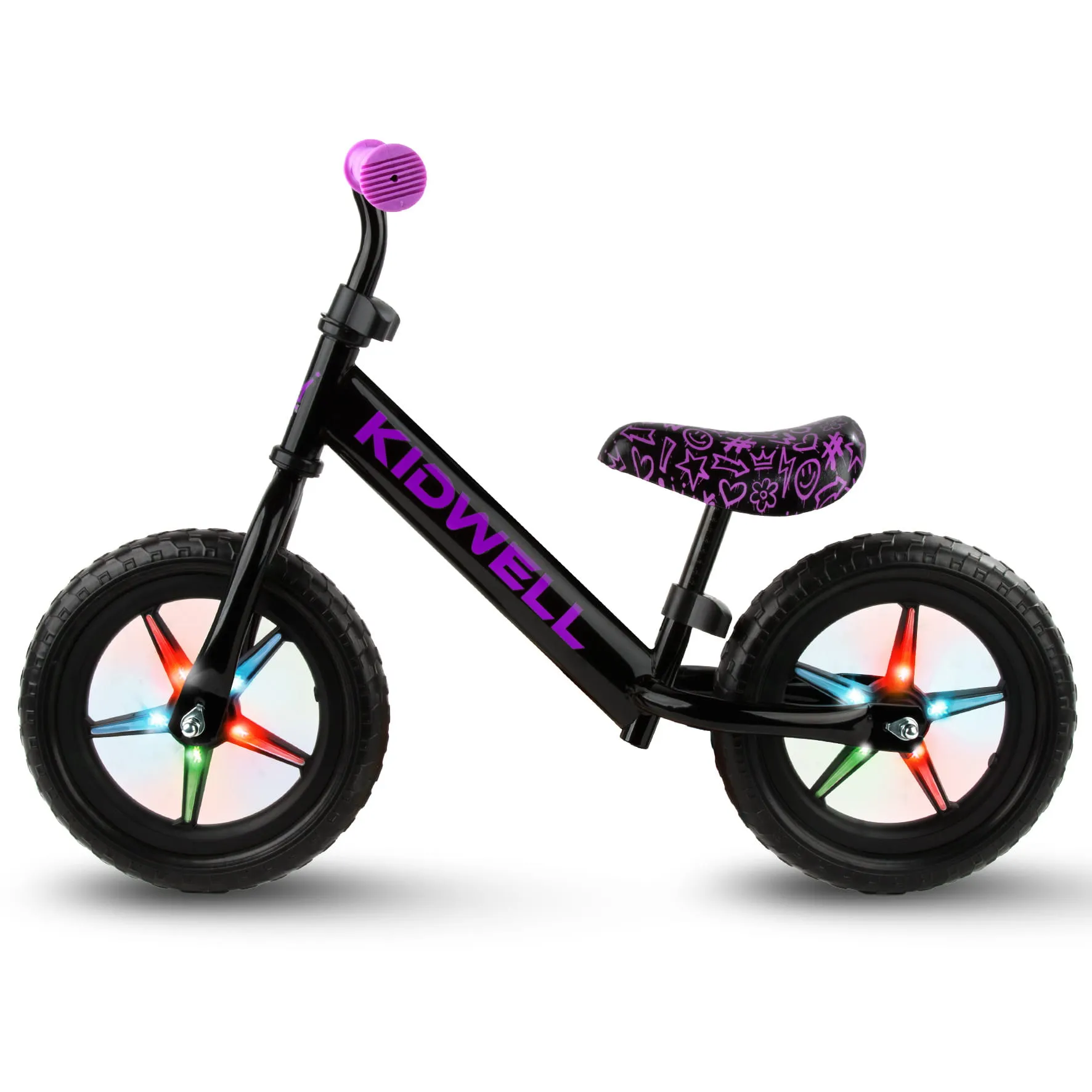 kidwell rebel led neonsko ružičasti bicikl za balansiranje - slika 4