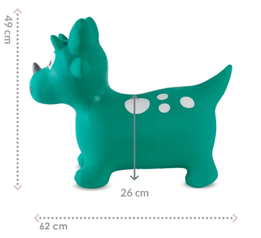 dinosaur za skakanje 60cm zeleni - slika 7
