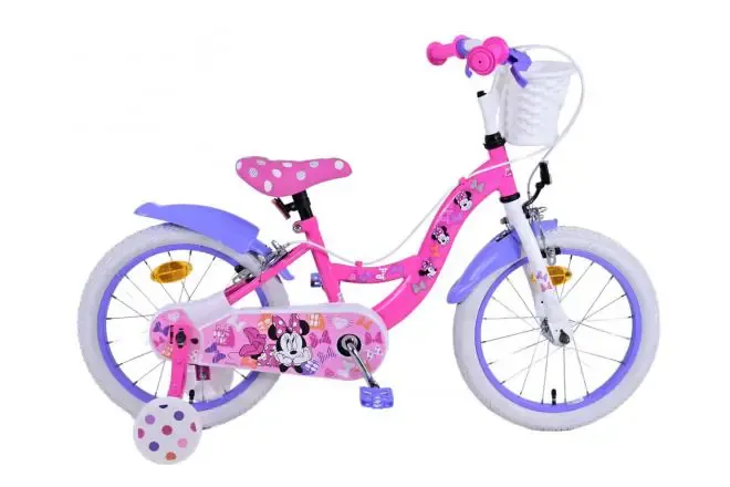 volare dječji bicikl minnie 16" s dvije ručne kočnice roza - slika 2