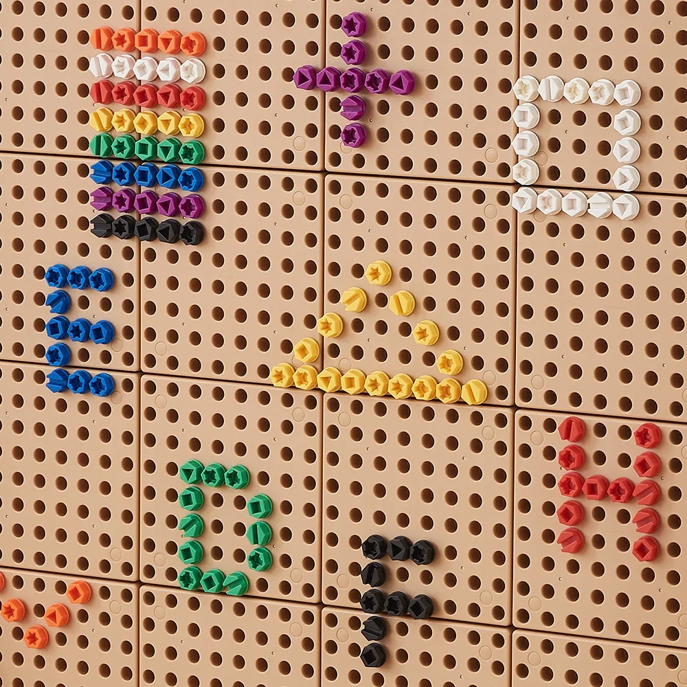 masterkidz šareni vijci, 5 oblika za kreativnu tablicu stem, 512 kom. - slika 5