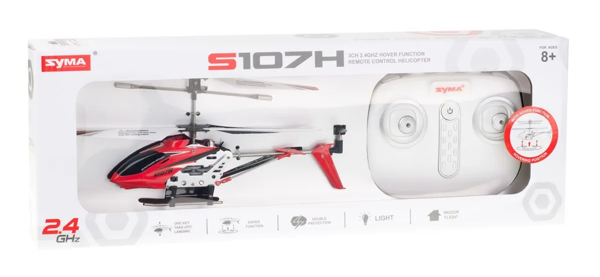 syma s107h rc helikopter na daljinski 2.4ghz rtf crveni - slika 3