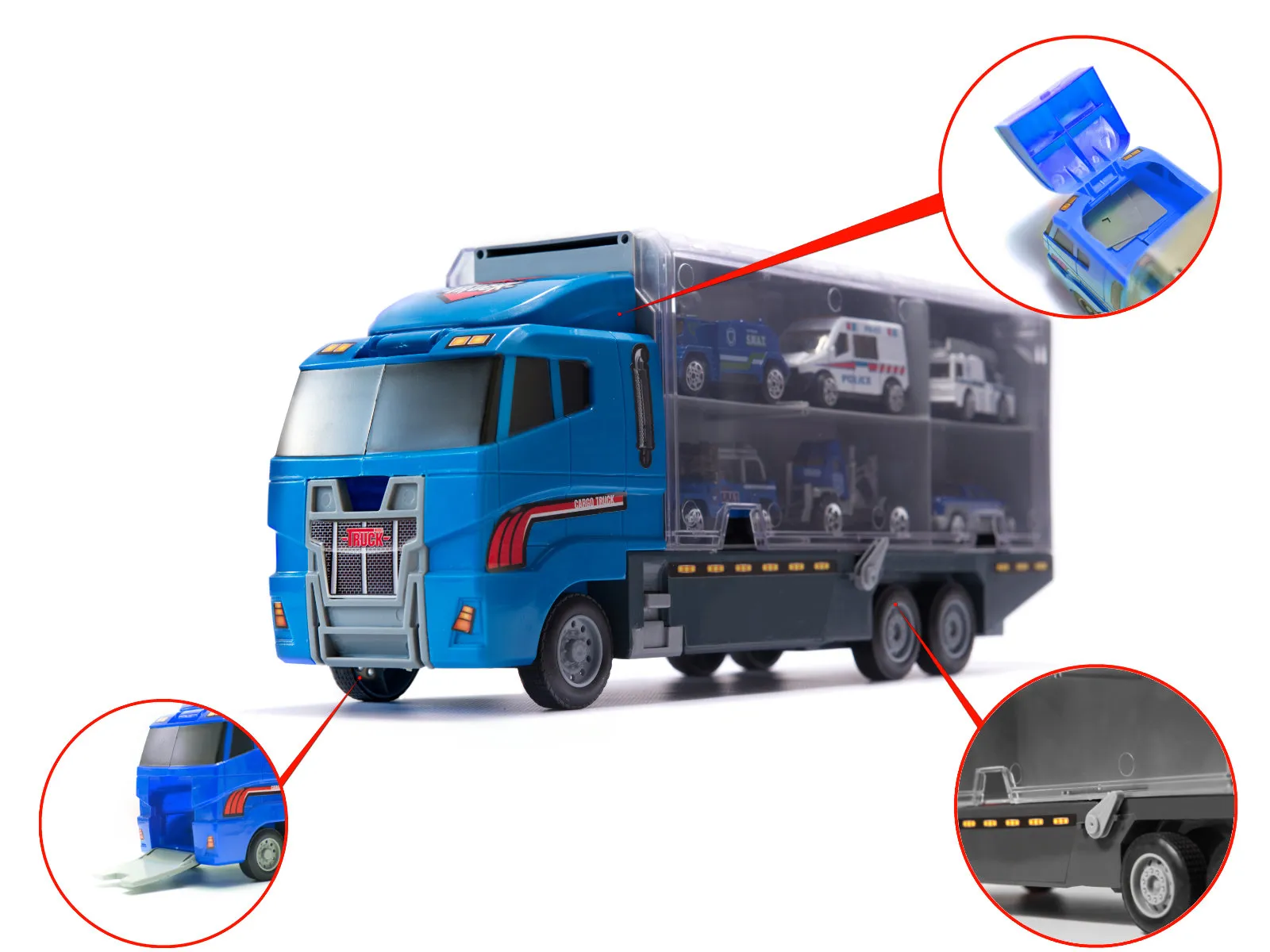 kamion transporter policijskih vozila 6 komada - slika 11