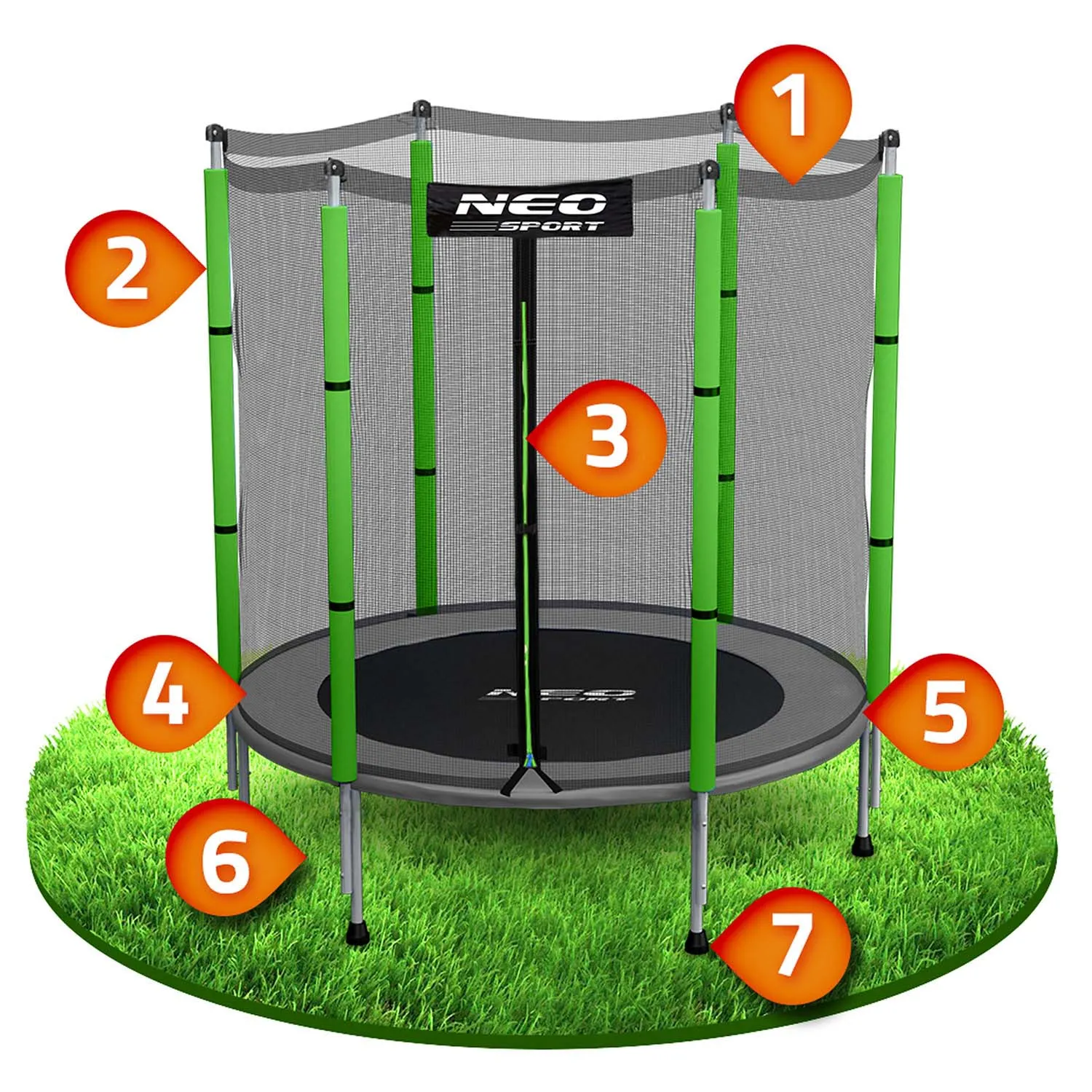 neo-sport dječji vrtni trampolin 140 cm (4,5 ft) - slika 9
