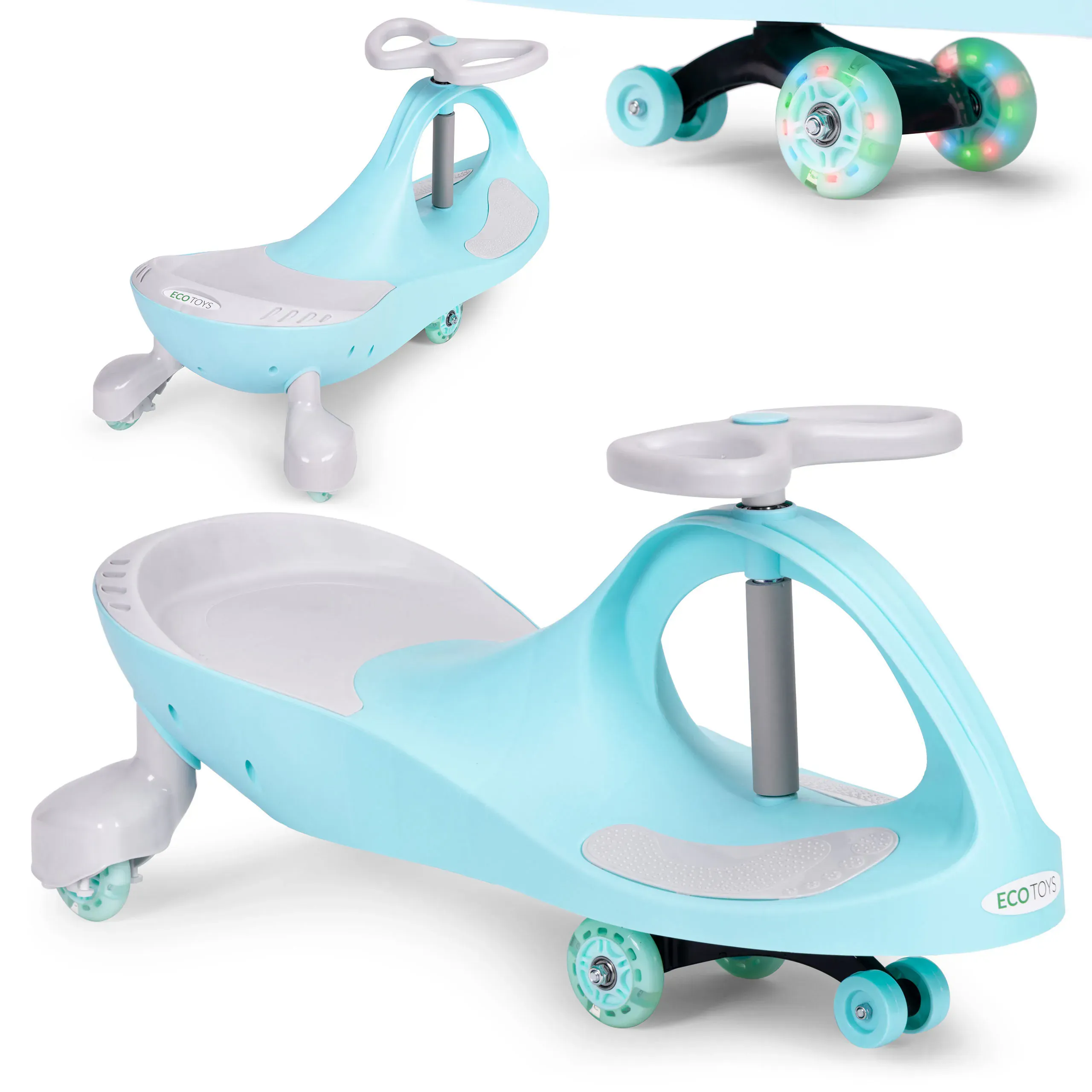 ecotoys guralica sa led kotačima - plavi - slika 2