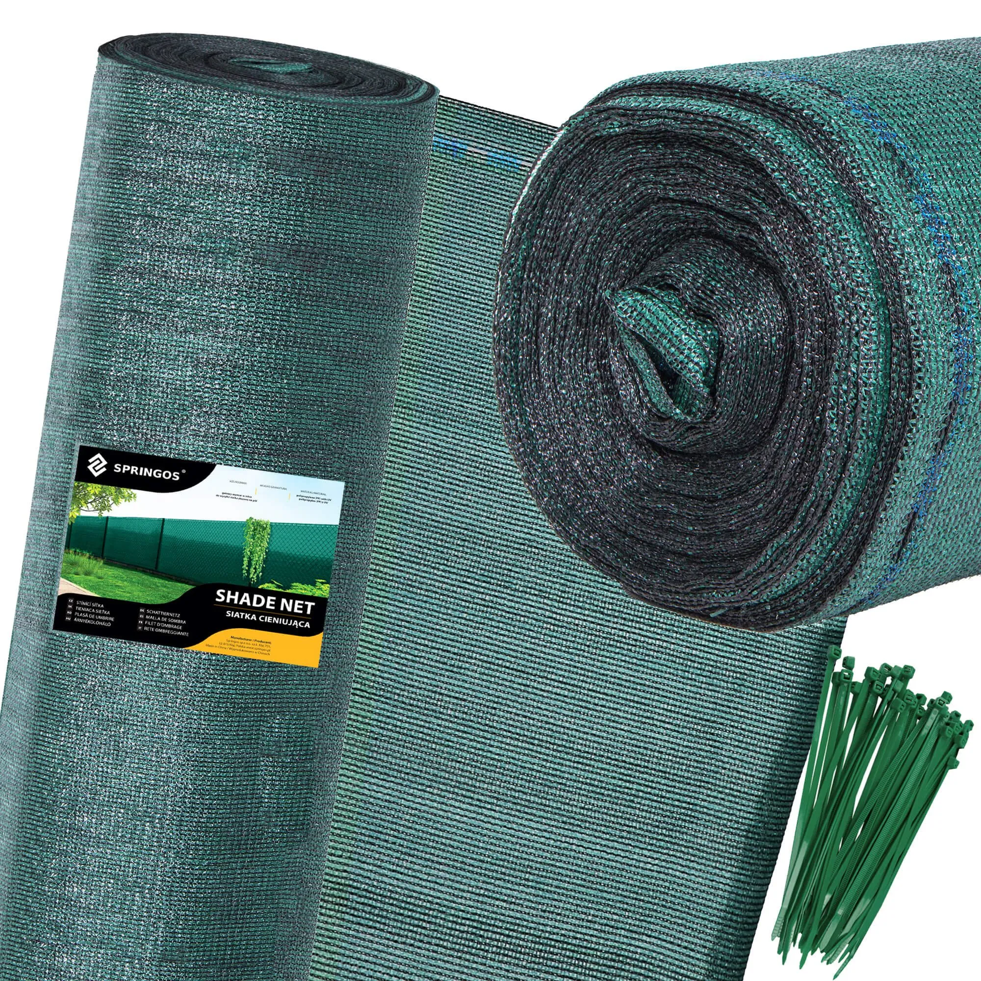 zelena sjenila mreža 140 g/m², 1 × 50 m + 200 vezica - slika 12