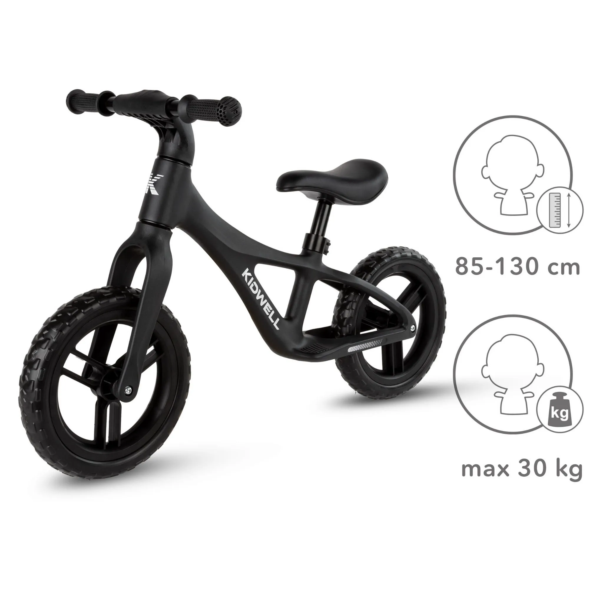 kidwell jogo dječji bicikl bez pedala, crni - slika 7