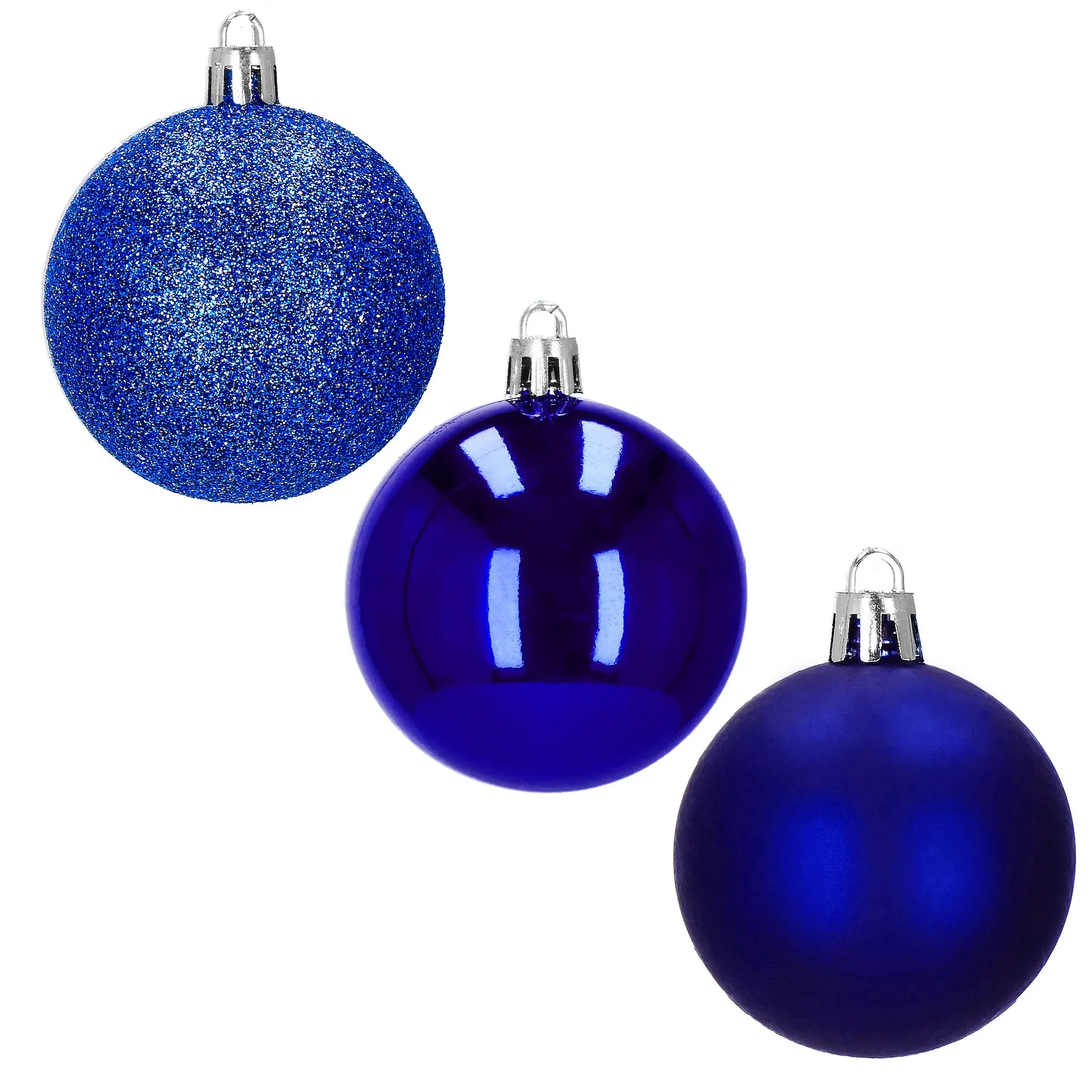 božićne kuglice 6 cm – set od 30 komada, tamnoplave - slika 7