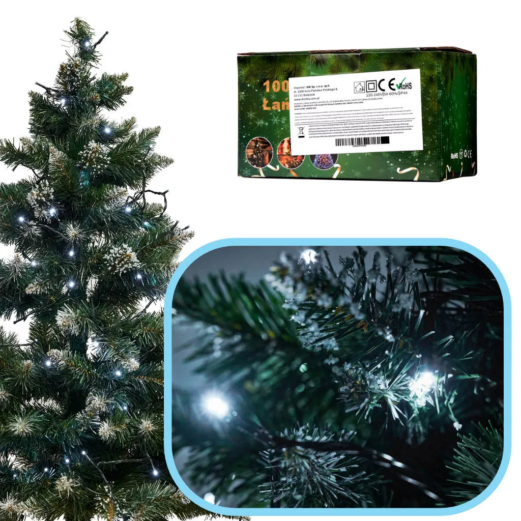 100 led svjetla 10m hladna bijela - slika 4
