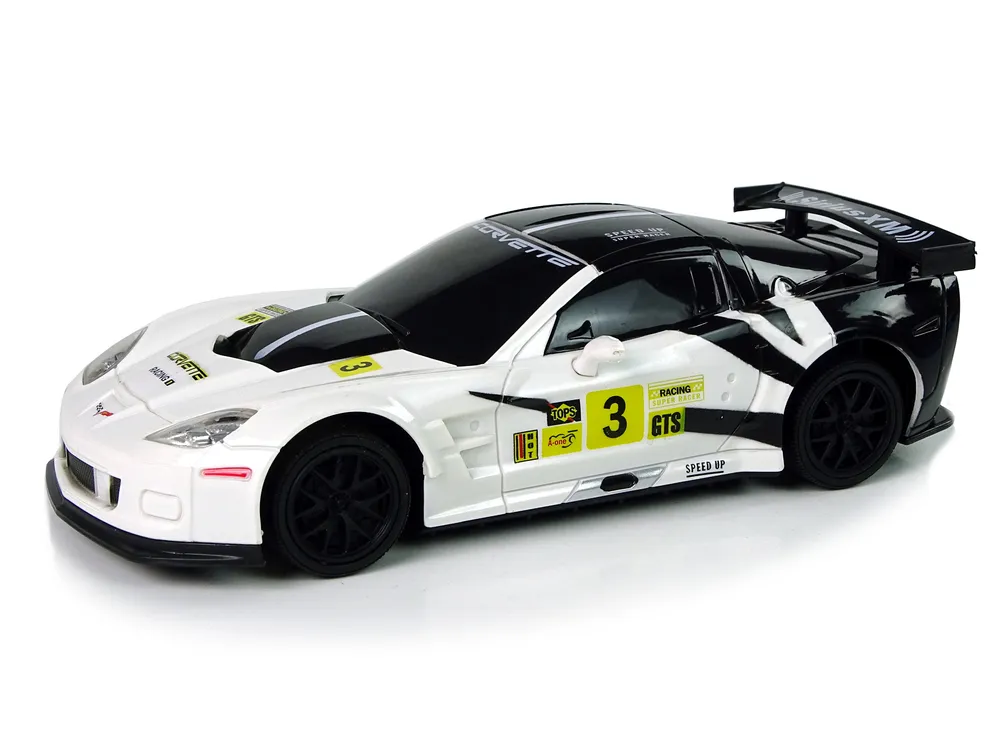 sportski auto na daljinsko upravljanje corvette c6.r bijeli - slika 3